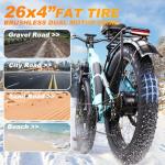 MENORX Dual Motor 26" Fat Tire Electric Bike