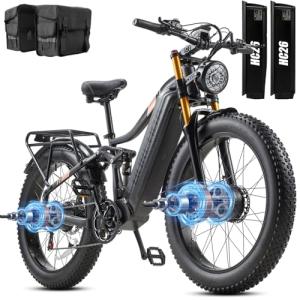 3000W Dual Motor Electric Mountain Bike 90 Miles