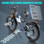 Dual Motor 3000W Electric Mountain Bike for Adults
