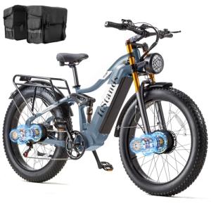 3000W Dual Motor Electric Mountain Bike, 90 Mile Range