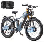 3000W Dual Motor Electric Mountain Bike, 90 Mile Range