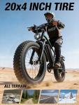OUXI 1000W Adult Electric Mountain Bike with Fat Tires