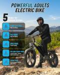 OUXI 1000W Adult Electric Mountain Bike with Fat Tires