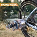 Funhang 26" Electric City Cruiser Bike, 1000W