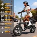 14" Folding Electric Bike with 1500W Motor