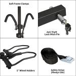 WEIZE Wobble-Free Hitch Bike Rack for 2 Bikes