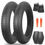 FOMAS 20 x 4.0 Inch Fat Bike Tires - 2 Pack