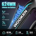 Wooken 1000W Fat Tire Electric Bike for Adults