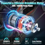 Wooken 1000W Fat Tire Electric Bike for Adults