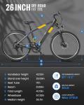 MULTIJOY 26" Electric Bike for All Terrain