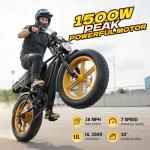1500W Electric Bike for Adults - 28 MPH Off-Road