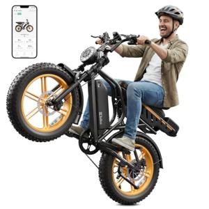 1500W Retro Electric Bike with 65 Mile Range