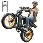 1500W Retro Electric Bike with 65 Mile Range