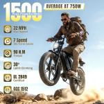 TST 1500W All-Terrain Electric Bike for Adults
