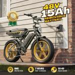 TST 1500W Electric Bike for Adults, 60 Mile Range