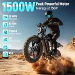 TST Adult Electric Bike with 1500W Motor