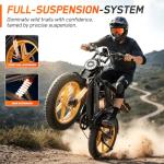 1500W Electric Bike with Fat Tires and Suspension