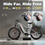 Seemoon 6000W Dual Motor Ebike Up to 120 Miles Long Range with 60V 30Ah 1800Wh Removable Battery for Adults,Max Speed 45MPH,24" Fat Tire All Terrain Electric Bike with Throttle Lock for Men Women SM3