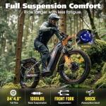 Seemoon 6000W Dual Motor Ebike Up to 120 Miles Long Range with 60V 30Ah 1800Wh Removable Battery for Adults,Max Speed 45MPH,24" Fat Tire All Terrain Electric Bike with Throttle Lock for Men Women SM3