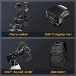 Seemoon 4000W Dual Motor Electric Bike,38MPH &105 Miles Range eBike for Adults,52V 1040Wh,26" Fat Tire Ebike,Step-Thru Electric Bicycle for Off-Road, Mountain,Commuter,7-Speed 160Nm Torque E-bike