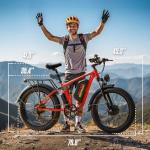 PUJH 6000W Dual Motors Electric Bike for Adults,60V 20Ah 26" Fat Tire Ebike,45 mph up to 100 Miles Full Suspension Class 3 Electric Bicycle for Snow Off Road Mountain Hunting Commuter