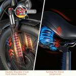 ZHXEBGY 9000W Peak 60V 1560Wh Battery High-Power Dual Motor Ebike, 46MPH 90-100 Miles Long Range, Fat Tire Electric Bike for Adults Men with Hydraulic Disc Brake Electric Bicycle for Off-Road (Black)