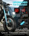 eAhora Romeo 2 Electric Bike - [2026 Latest] 2500W 40MPH Dual Motor 52V 60AH 200Miles Long Range Ebike for Adults, 20" * 4.0 Fat Tire Fast Electric Mountain Bike Full Suspension Off-Road E-Bike