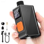 YITAMOTOR Mini Bike Pump,Upgraded150 PSI Portable Bicycle Tire Pump with Gauge,Auto Stop Electric Bike Pump with Presta and Schrader Valve for Road Bike, MTB, Motorcycle, Ball,etc