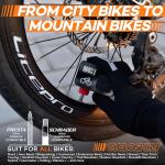 CycloSpirit Mini Electric Bike Pump with Digital Gauge, 120 PSI, Auto Shutoff at The Selected Pressure, USB-C, Presta & Schrader Compatible