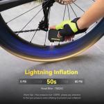 anoutway Rechargeable Bike Pump AT1(NO Pressure Gauge),Mini Portable Bike Tire Pump,MAX 120 PSI Electric Bicycle Pump for Schrader & Presta Valve