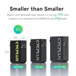 CYCPLUS AS2 Ultra Tiny Bicycle Pump with Gauge, Max 120 PSI Electric Mini Pump, Auto Stop, with Presta and Schrader Valve for E-Bike, MTB, and Road Bike AS2 Ultra (3.06oz)