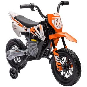 Qaba Kids Electric Dirt Bike with Training Wheels