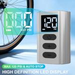 Vorproform Mini Electric Bike Pump with Gauge, Max 120 PSI Portable Bicycle Pump, Auto Stop A5 Nano Ebike Motorcycle Accessories, Tools for MTB, City, Road Bike,Ball