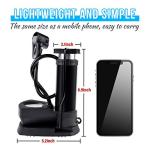 MAXFOOT Bike Pump, Foot Pump with Pressure Gauge, Ball Pumps with Needles, Mini Electric Bike Pump for Motorcycle Road Bike Mountain Bike Air Tyre Inflator, Black