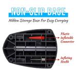 MAXFOOT Bike Pump, Foot Pump with Pressure Gauge, Ball Pumps with Needles, Mini Electric Bike Pump for Motorcycle Road Bike Mountain Bike Air Tyre Inflator, Black