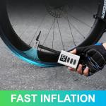 Vorproform Mini Electric Bike Pump with Gauge, Max 120 PSI Portable Bicycle Pump, Auto Stop A5 Nano Ebike Motorcycle Accessories, Tools for MTB, City, Road Bike,Ball