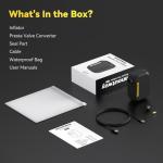 anoutway Rechargeable Bike Pump AT1(NO Pressure Gauge),Mini Portable Bike Tire Pump,MAX 120 PSI Electric Bicycle Pump for Schrader & Presta Valve