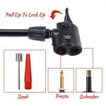 MAXFOOT Bike Pump, Foot Pump with Pressure Gauge, Ball Pumps with Needles, Mini Electric Bike Pump for Motorcycle Road Bike Mountain Bike Air Tyre Inflator, Black