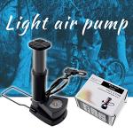 MAXFOOT Bike Pump, Foot Pump with Pressure Gauge, Ball Pumps with Needles, Mini Electric Bike Pump for Motorcycle Road Bike Mountain Bike Air Tyre Inflator, Black