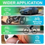 Vorproform Mini Electric Bike Pump with Gauge, Max 120 PSI Portable Bicycle Pump, Auto Stop A5 Nano Ebike Motorcycle Accessories, Tools for MTB, City, Road Bike,Ball