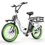 Electric Bike for Adults - 1000W Peak Motor Ebike with 48V 15Ah Removable Battery, 20" Fat Tire | 7-Speed | Step-Thru Commuter Electric Bike, 24 MPH Max Speed | 70 Miles Range | Adult Electric Bicycle