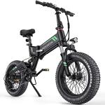 TotGuard Electric Bike,20" Electric Bike for Adults Peak 750W Brushless Motor,20MPH Fat Tire Ebike,Foldable Adult Electric Bicycles with 48V 10Ah Removable Battery,7-Speed,SGS Certified to UL 2849