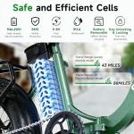 1800W Electric Bike for Adults, 52V/18.2AH Removable Battery Electric Bike, 86 Miles Long Range Foldable Fat Tire Electric Bicycle, 7-Speed Electric Commuter Bicycles,UL2849 Certified, Max 330LBS