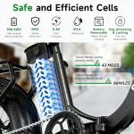 1800W Electric Bike for Adults, 52V/18.2AH Removable Battery Electric Bike, 86 Miles Long Range Foldable Fat Tire Electric Bicycle, 7-Speed Electric Commuter Bicycles, UL2849 Certified, Max 330LBS