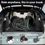 GOKEEP 1800W Folding Electric Bike, 86 Miles Range, 52V 18.2Ah Removable Battery, 20" Fat Tire & Front Suspension Electric Bicycles, 28MPH 7-Speed Commuter Ebike, Max 330LBS, UL2849 Certified, Green