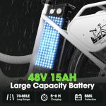 Electric Bike for Adults - 1000W Peak Motor Ebike with 48V 15Ah Removable Battery, 20" Fat Tire | 7-Speed | Step-Thru Commuter Electric Bike, 24 MPH Max Speed | 70 Miles Range | Adult Electric Bicycle