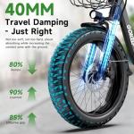 1800W Electric Bike for Adults, 52V/18.2AH Removable Battery Electric Bike, 86 Miles Long Range Foldable Fat Tire Electric Bicycle, 7-Speed Electric Commuter Bicycles, UL2849 Certified, Max 330LBS