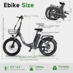 1800W Electric Bike for Adults, 52V/18.2AH Removable Battery Electric Bike, 86 Miles Long Range Foldable Fat Tire Electric Bicycle, 7-Speed Electric Commuter Bicycles, UL2849 Certified, Max 330LBS