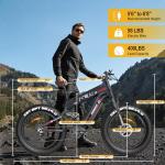 FREESKY Dual Battery Electric Bike for Adults, 48V 41AH 160 Miles Long Range E Bike, 4000W Motor 40MPH+, 26" Fat Tire Fast Mountain EBike, Full Suspension & Hydraulic Brakes, UL 2849 Certified by TÜV