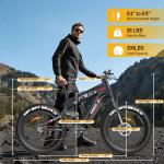 FREESKY Dual Battery Electric Bike for Adults, 48V 41AH 160 Miles Long Range E Bike, 4000W Motor 40MPH+, 26" Fat Tire Fast Mountain EBike, Full Suspension & Hydraulic Brakes, UL 2849 Certified by TÜV